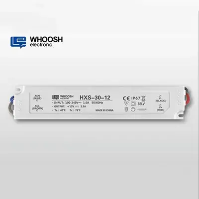 Plastik gövde 30W 2.5A IP67 Su Geçirmez Güç Kaynağı 30W 12V LED Sürücü