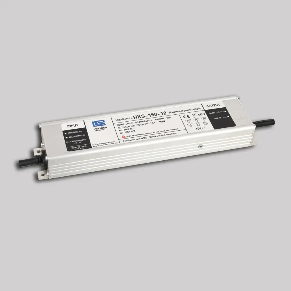 150W 12.5A IP67 Su Geçirmez Güç Kaynağı Sabit Voltaj LED Sürücü 12V
