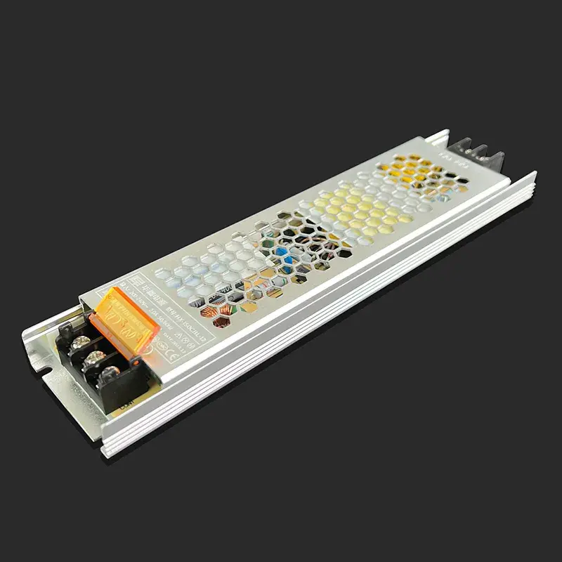 DC 12V 12.5A Işık Kutusu Güç Kaynağı 12Vdc 150 watt, Siyah gövde İnce 12V LED Aydınlatma güç kaynağı